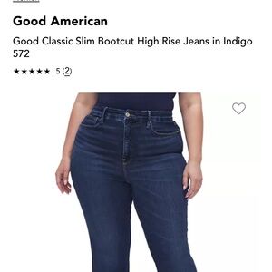 Good American Women's Slim Bootcut High Rise Jeans - Indigo